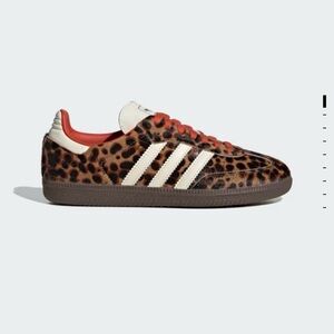 Adidas Samba Leopard Print Sneakers with Stripes